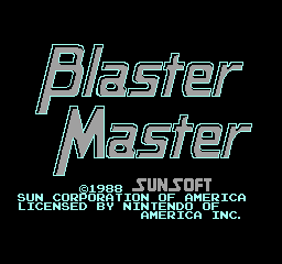 Blaster Master title screen for NES